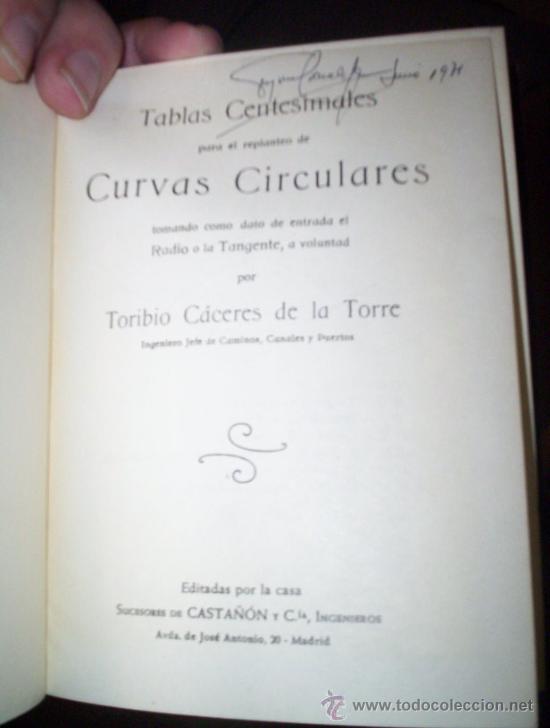 Libros de segunda mano de ciencias: tablas centesimales  para curvas - totibio caceres - Foto 1