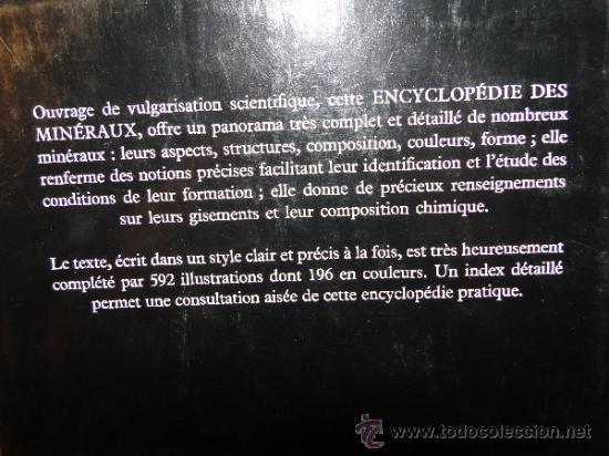 Libros de segunda mano: ENCYCLOP&Eacute;DIE DES MIN&Eacute;RAUX--J.KOURIMSKY---(TEXTO EN FRANCES) - Foto 2