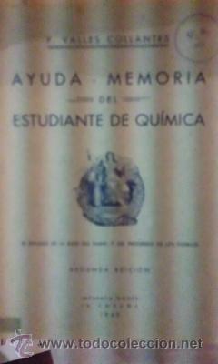 Libros de segunda mano de ciencias: AYUDA-MEMORIA DEL ESTUDIANTE DE QU&Iacute;MICA (La Coru&ntilde;a, 1940) - Foto 1