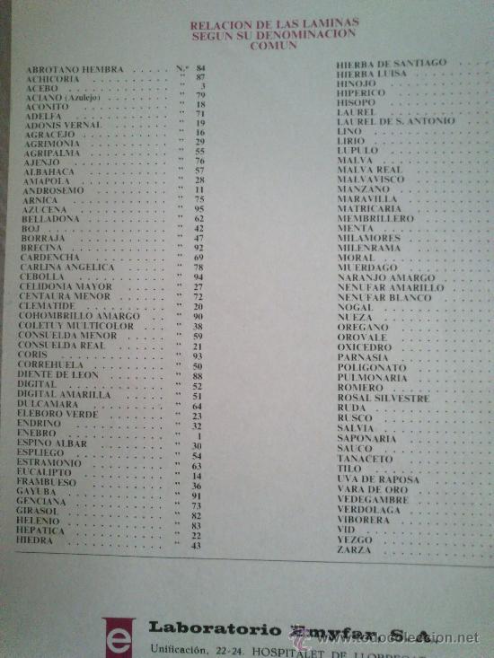 Libros de segunda mano: Flora Medicinal Lote De 100 L&aacute;minas De Los Laboratorios Emyfar De 1974. - Foto 7