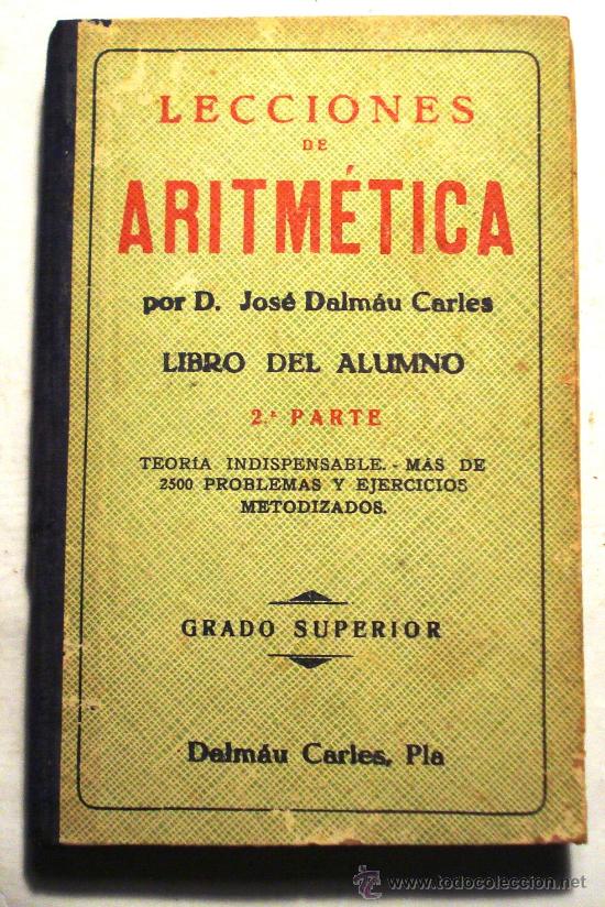 Libros de segunda mano de ciencias: LECCIONES DE ARITMETICA - JOSE DALMAU CARLES - Foto 1