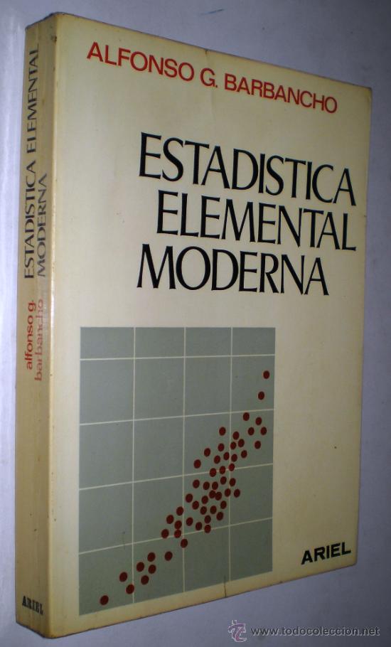 Libros de segunda mano de ciencias: ALFONSO G. BARBANCHO: ESTAD&Iacute;STICA ELEMENTAL MODERNA. - Foto 1