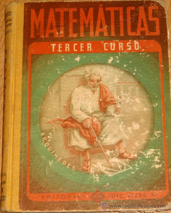 Libros de segunda mano de ciencias: MATEM&Aacute;TICAS TERCER CURSO EDELVIVES A&Ntilde;O 1939 - Foto 1