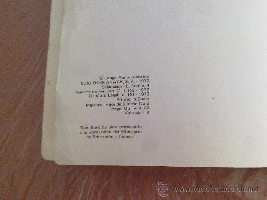 Libros de segunda mano de ciencias: MATEMATICAS BASICAS 5&ordm; EGB LIBRO DE CONSULTA DEL ALUMNO ADICIONES ANAYA 1972 - Foto 2