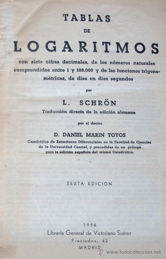 Libros de segunda mano de ciencias: Tablas de logaritmos de Schr&ouml;n - Foto 3