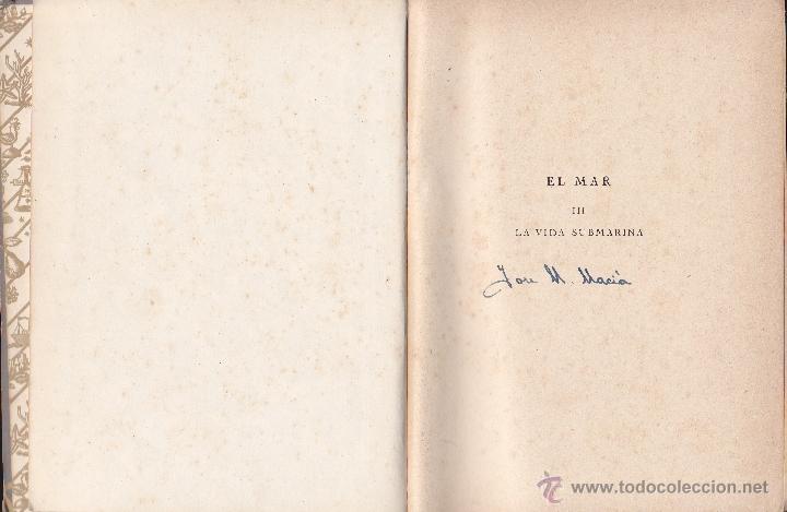 Libros de segunda mano: 1942 * EI MAR * III La vida submarina * CAPIT&Aacute;N ARG&Uuml;ELLO - Foto 2