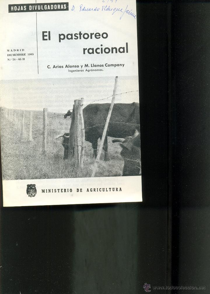 Gebrauchte B&uuml;cher: EL PASTOREO RACIONAL. A&ntilde;o 1965. C.Arias Alonso y M. Llanos Company
