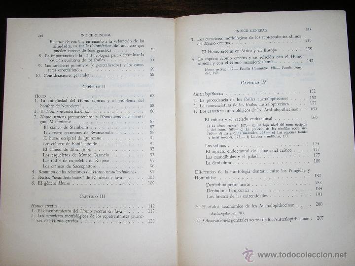 Libros de segunda mano: EL TESTIMONIO FOSIL DE LA EVOLUCION HUMANA, por W.E. LE GROS CLARK - FCE - México - 1976 - RARO! - Foto 3 - 40675949