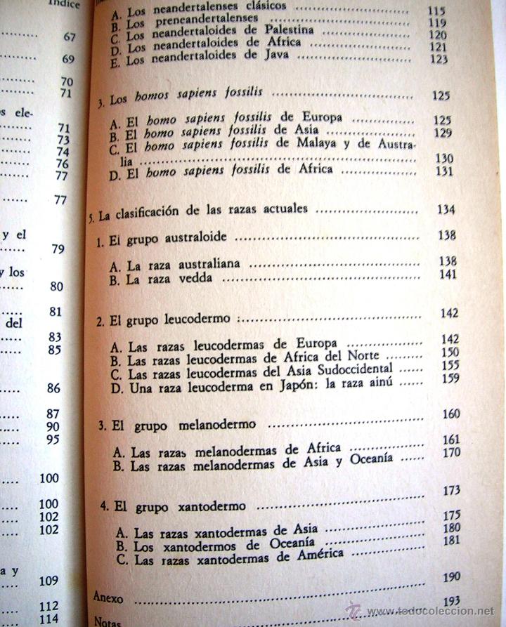 Libros de segunda mano: LAS RAZAS HUMANAS - PAULETTE MARQUER. CON ILUSTRACIONES. ALIANZA EDIT. EN 1985. - Foto 6