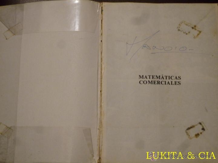 Libros de segunda mano de ciencias: MATEM&Aacute;TICAS COMERCIALES - EDITEX 1986 - Foto 4