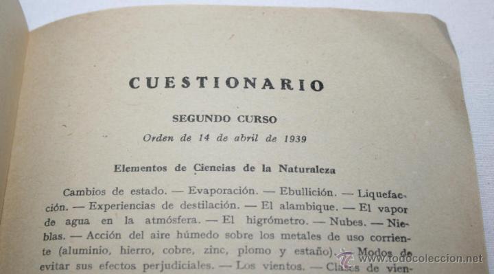 Libros de segunda mano: PROGRAMA DE CIENCIAS COSMOLOGICAS SEGUNDO CURSO, LUIS VIVES, ABRIL 1939 - Foto 2