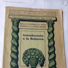 Libros de segunda mano: INTRODUCCIÓN A LA BOTANICA - 1942 - INDUSTRIAS GRAFICAS SEIX Y BARRAL HNOS EDITORES - BARCELONA. Lote 42804401