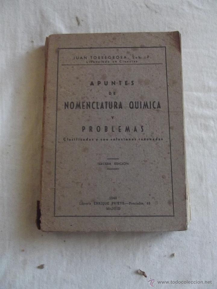 Libros de segunda mano de ciencias: APUNTES DE NOMENCLATURA QUIMICA Y PROBLEMAS - Foto 1