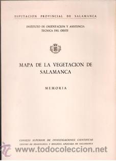 Mapa de la vegetaci&oacute;n de Salamanca, Memoria, IOATO