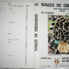 Libros de segunda mano: BOLETS DE CATALUNYA XVI COL·LECCIÓ 1997 50 LÀMINES. Lote 44312982