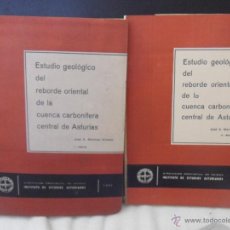 Libros de segunda mano: ESTUDIO GEOLOGICO DEL REBORDE ORIENTAL DE LA CUENCA CARBONIFERA CENTRAL DE ASTURIAS. 2 TOMOS: I.-TEX. Lote 44663506