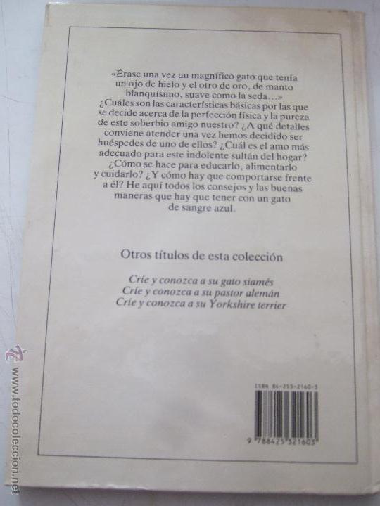 Libros de segunda mano: CR&Iacute;E Y CONOZCA A SU GATO PERSA. - Foto 3
