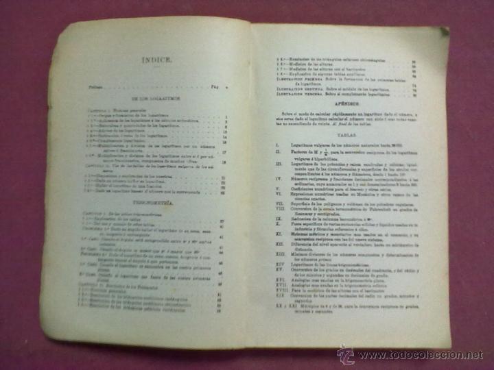 Libros de segunda mano de ciencias: TABLAS DE LOS LOGARITMOS VULGARES 1962 - Foto 3