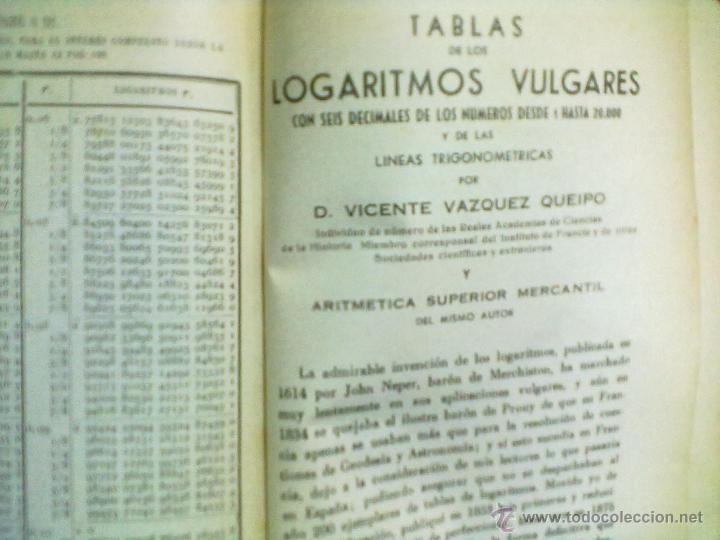 Libros de segunda mano de ciencias: TABLAS DE LOS LOGARITMOS VULGARES 1962 - Foto 5