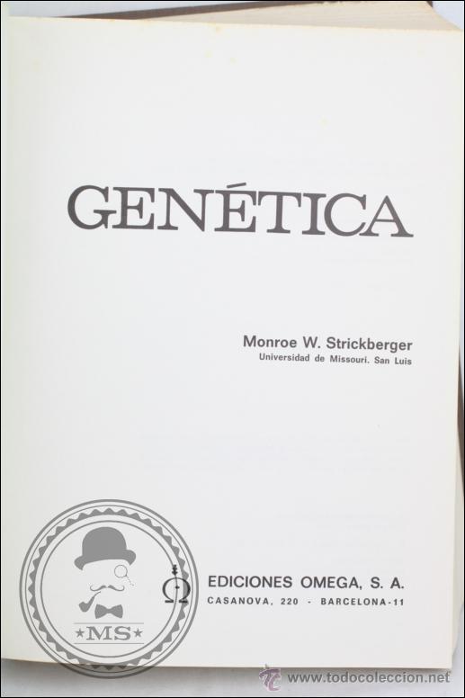 Libros de segunda mano: Libro Gen&eacute;tica, Monroe W. Strickberger - Ediciones Omega - A&ntilde;o 1976 - Foto 2