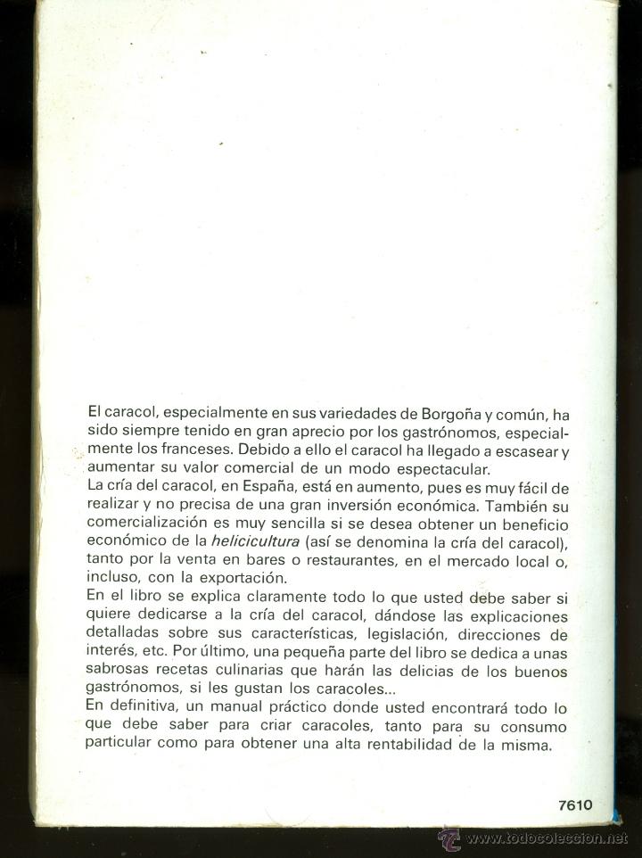 Libros de segunda mano: LOS CARACOLES, CRIA MODERNA Y RENTABLE - PATRICK MIOULANE - Foto 2
