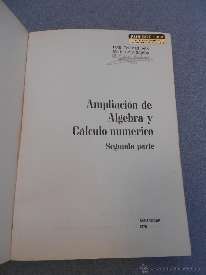 Libros de segunda mano de ciencias: ALGEBRA LINEAL TOMO II - Foto 2