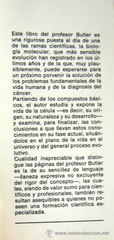 Libros de segunda mano: LA VIDA DE LA CELULA - J. A. V. BUTLER - Foto 2