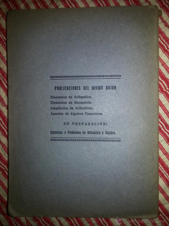 Libros de segunda mano de ciencias: Elementos de Algebra (1940) - Foto 3