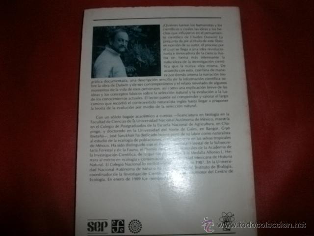 Libros de segunda mano: LAS MUSAS DE DARWIN - JOS&Eacute; SARUKH&Aacute;N - Foto 3