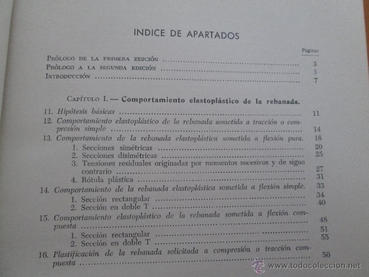 Libros de segunda mano de ciencias: NOCIONES DE CALCULO PLASTICO. CARLOS BENITO. - Foto 6