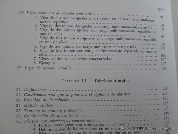 Libros de segunda mano de ciencias: NOCIONES DE CALCULO PLASTICO. CARLOS BENITO. - Foto 8