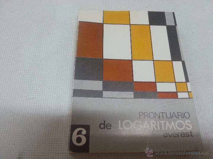 Second hand books of Sciences: PRONTUARIO DE LOGARITMOS-EVEREST-A&Ntilde;O 1971- F11