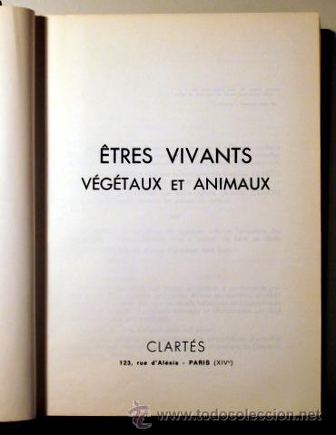 Libros de segunda mano: ETRES VIVANTS. VEGETAUX ET ANIMAUX - Foto 2