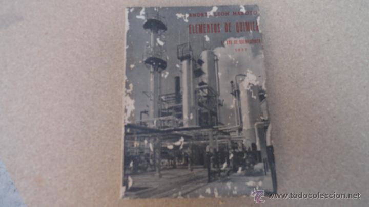Libros de segunda mano de ciencias: Elementos de quimica. 1957 (5&ordm; de bachillerato) - Foto 1