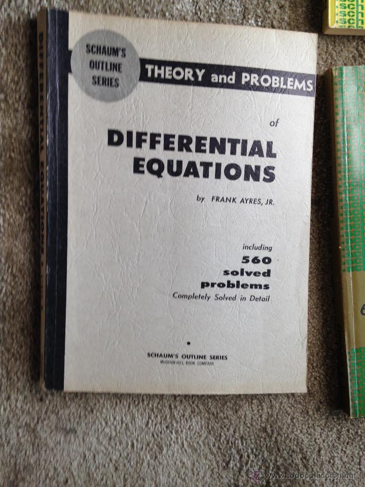 Libros de segunda mano de ciencias: Frank AYRES : DIFFERENTIAL EQUATIONS - SCHAUM, 1952 Theory and problems - Foto 1