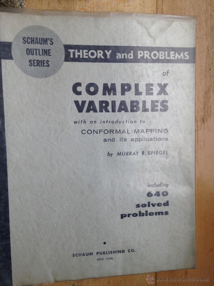 Libros de segunda mano de ciencias: Murray R. SPIEGEL : COMPLEX VARIABLES - SCHAUM, 1964 - Foto 1