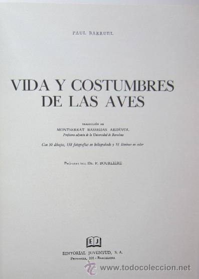Libros de segunda mano: VIDA Y COSTUMBRES DE LAS AVES - Foto 2