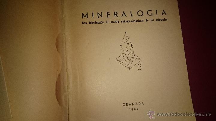 Libros de segunda mano: MINERALOGIA  -  GRANADA 1947 - Ref. MG - Foto 2