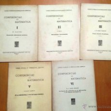 Libros de segunda mano de Ciencias: CONFERENCIAS DE MATEMÁTICA I, II, III, V Y VI ( 1950 - 1963) SIN USAR JAMÁS. Lote 57452242