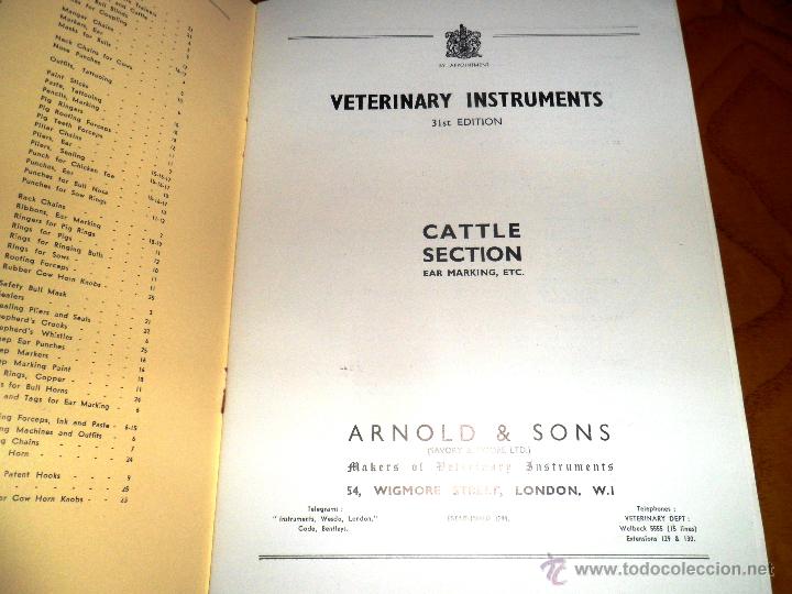 Libros de segunda mano: VETERINARY APPLIANCES. ARNOLD SONS LONDON. - Foto 2