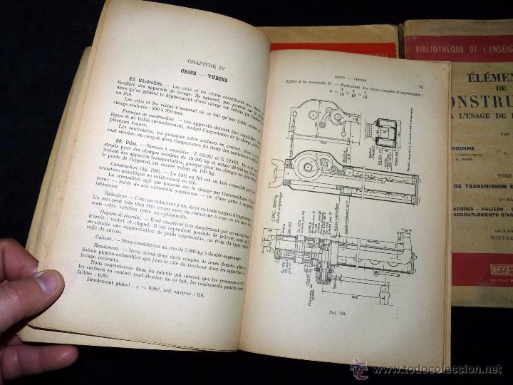 Libros de segunda mano de ciencias: &Eacute;LEMENTS DE CONSTRUCTION A LUSAGE DE LING&Eacute;NIEUR. 3 VOL. DUNOD PARIS 1952-54 - Foto 3