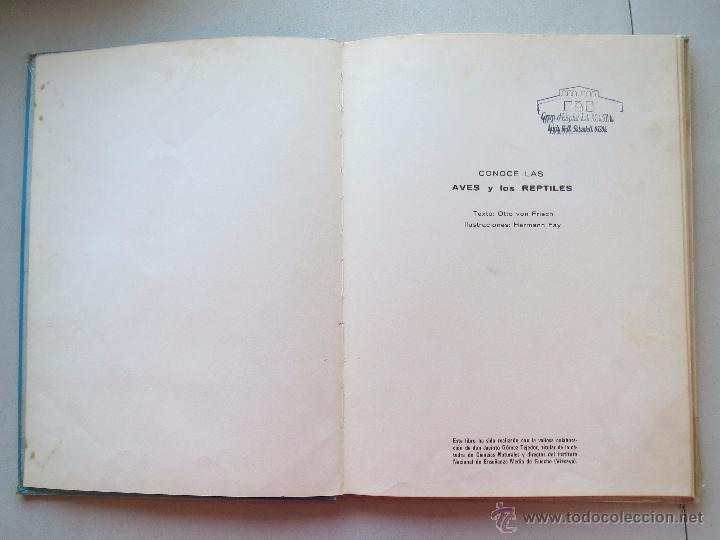 Libros de segunda mano: CONOCE LAS AVES Y LOS REPTILES - EDICIONES FHER 1971. - Foto 5