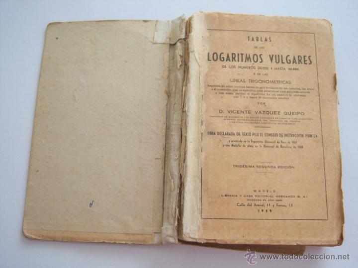 Libros de segunda mano de ciencias: Tablas de Logaritmos Vulgares - Foto 1