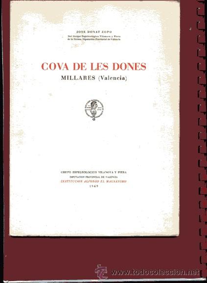 Libri di seconda mano: DONAT ZOPO,J.,, COVA DE LES DONES MILLARES (Valencia) espeleologia