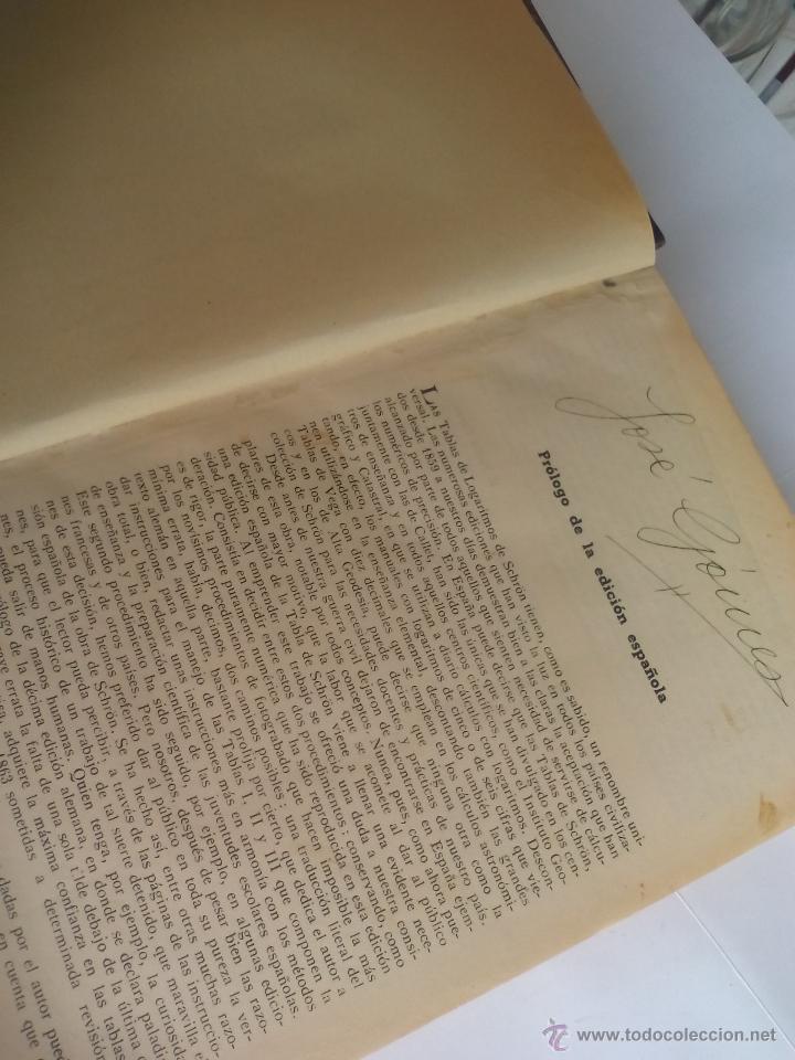 Libros de segunda mano de ciencias: Tablas de logaritmos. L. Schr&ouml;n. 1942. Editorial Victoriano Suarez. - Foto 2