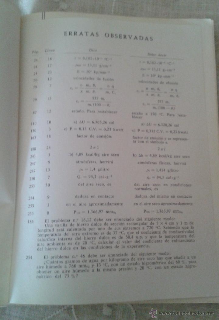 Libros de segunda mano de ciencias: PROBLEMAS DE TERMOTECNIA VOL. I  EDITORIAL MARFIL - Foto 3