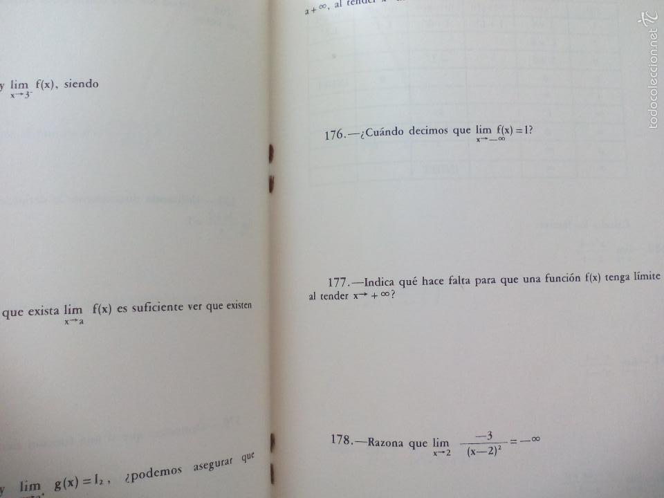 Libros de segunda mano de ciencias: CUADERNO BARREIRO-RUBIO. MATEMATICAS. Funciones l&iacute;mites continuidad. Cuadernillo, libreta. - Foto 4