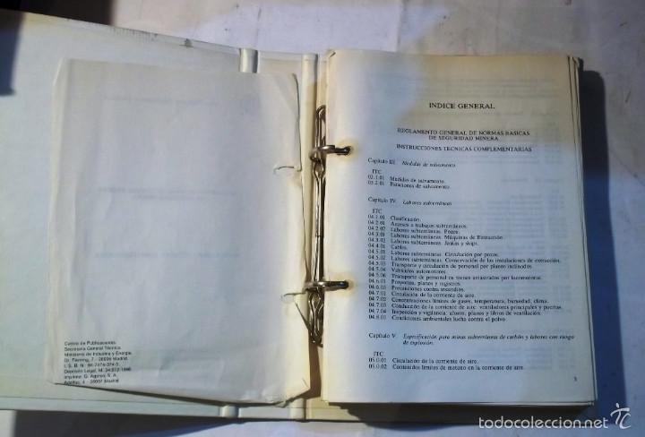 Libros de segunda mano: REGLAMENTO GENERAL DE NORMAS BASICAS DE SEGURIDAD MINERA - - Foto 3