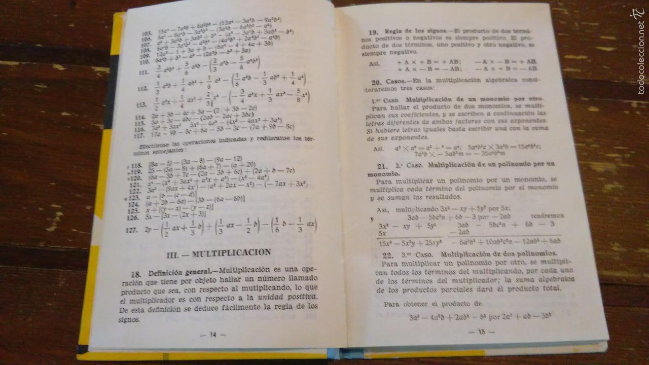 Libros de segunda mano de ciencias: Nociones de &aacute;lgebra y trigonometr&iacute;a. Editorial Bru&ntilde;o, 1963 - Foto 4