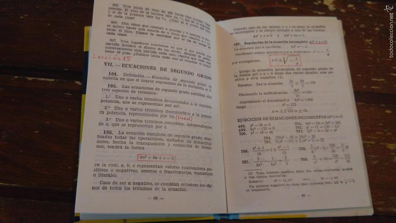 Libros de segunda mano de ciencias: Nociones de &aacute;lgebra y trigonometr&iacute;a. Editorial Bru&ntilde;o, 1963 - Foto 6